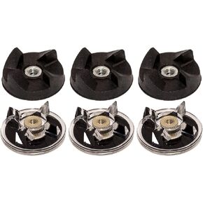 Blendin Lot of 6 Base Gear and Blade Gear Replacement Part,Compatible with Magic Bullet MB-1001, MB-1001B, MBR-1101, MBR-1701, MBR-1702, MBR-0301 250W Blenders, Replacement Part