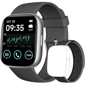 Smart Watch for Women Men, 1.83" Fitness Tracker Watch with Heart Rate/Sleep/Step Tracker, Pedometer, IP68 Waterproof Smartwatch Answer/Make Calls Compatible Android iOS