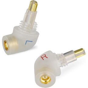 okcsc MMCX Female(Cable Side) to EXK (Earphone Side) Adaptor Work for MMCX Cable Connected to for Sony MDR EX1000 EX800 MDR7550 EX600 Earbuds Connector in Curved Shape Transparent