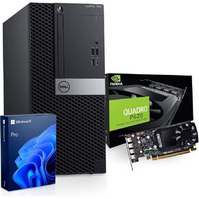 Blair Tech Workstation Desktop Computer - Editing/Design | Nvidia Quadro P620 2GB | Intel i7-8700 | 32GB RAM, 1TB SSD + 2TB HDD | Wi-Fi 5G + BT | Windows 11 Pro (Renewed)