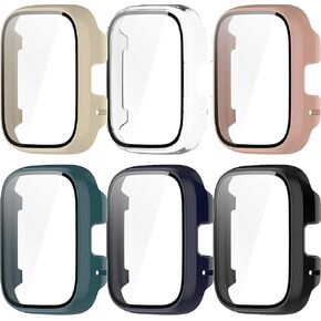 PC Full Coverage Protective Watch Screen Protector Case Cover Intended (for Xiaomi Redmi Watch 3 Active) / (Watch 3 Lite) Smartwatch Accessories (All 6 Pack)