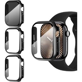 خصوصية من 3 عبوات Apple Watch Series 10 46 مم ، واقي شاشة زجاجي من Unti-Peep Hard PC PRIT