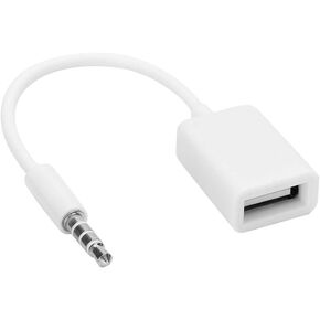 Ejoyous 3.5mm Jack to USB Audio Adapter, 3.5mm Male to USB Female Converter Cable for Music Player