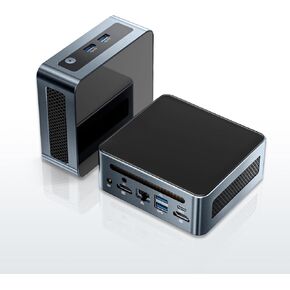 MN56 Mini PC AMD Ryzen 5 5600H 6C/12T 4.2GHz 16GB DDR4 512GB PCIe3.0 SSD Compact Desktop Computer with Wi-Fi 6 Dual Monitor Support Type-C USB3.0,Gigabit Port for Home Office