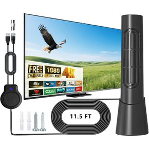 2025 Digital TV Antenna for Smart TV Indoor for Local Channels,Rewave HD Antenna for 4K,Wireless Freewave Wavemax,Free Wave 100 Miles Long Range Reception with 3.5M/11.5ft Cord