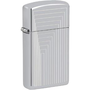 Zippo Slim® Laser Pattern Design High Polish Chrome Pocket Lighter