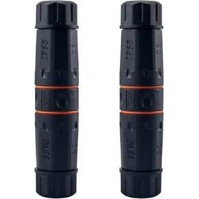 Waterproof Shielded RJ45 Coupler IP68,CAT6A/CAT6/CAT5E/CAT5 Female to Female Coupler Connector Shielded for Outdoor Ethernet LAN Cable-2 Pack