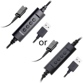 Headset Quick Disconnect QD Cable to USB Plugs Adapter for Call Center Office Clear Sound and Long-Lasting Durability, As the Picture Shows
