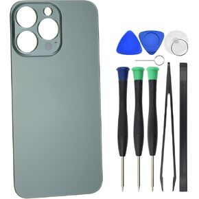 Green Back Glass Replacement for iPhone 13 Pro Max with pre-cut adhesive