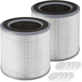 2 Packs Replacement Air Filters Set for Hynik Alviera HH001 Purifier,3 Stage Filtration of H13 True HEPA Filter, High-Efficiency Activated Carbon Filter and pre-filter , with Extra 8-Pieces Aroma pads