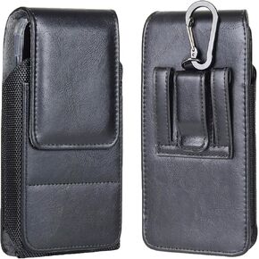 Dihootl ㅤ Dihootl حافظة الهاتف الخلوي لـ iPhone 15 ، 15 Pro 14 ، 14 Pro ، 13 ، 13 Pro 12 ، 12 Pro ، 11 ، XR ، XS ، X Case مع مقطع الحزام ، حامل حقيبة الحافلة للهاتف للرجال (يتناسب مع الهاتف مع العلبة) ، الأسود)