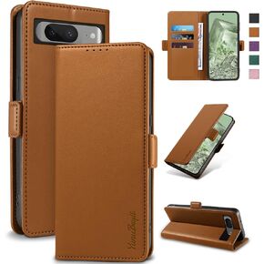 Wallet Flip Case for Samsung Galaxy S24 FE 5G - [RFID Blocking] Luxury PU Leather Card Holder Magnetic Phone Cover with Kickstand,Shockproof Protective Case,Purple