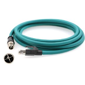 كابل Ethernet Aconnect لـ Cognex في البصر 8200 8400 Series M12 8 الموضع X-code إلى RJ45 مجموعة كابل محمية مقاومة للماء 9.8 قدم/3M