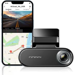 DDPAI 4K Car Dash Cam Front 2160P Dashcam Built-in 32G eMMC Voice Control ADAS 5G WiFi GPS G-Sensor with APP Control Night Vision 24 Hours Parking Monitor Support 512GB TF Card, N5
