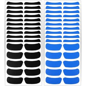 Sports Eye Stickers 220 Pairs Eye Black Adhesive Stickers Sports Face Eyeblack Sticker for Football Baseball Softball Sport Themed Party Lacrosse Fans on Game Day Party Supplies (Black & Blue)