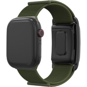 Nylon Sport Band compatible with Apple Watch and Whoop 4.0, Hybrid watch band - Odor-resistant breathable sport band adjustable fabric wristband for Whoop 4.0 and iWatch 49mm, 46mm, 45mm, 44mm