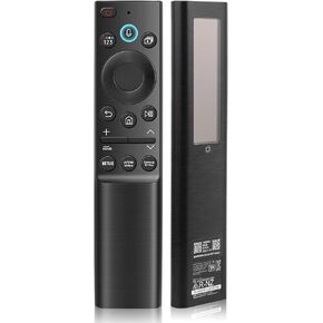 BN59-01357A الصوت الشمسي عن بُعد لأجهزة تلفزيون Samsung-متوافقة مع أجهزة التلفزيون الذكية من الإطار/NEO QLED 4K/8K (VG-TM2180ES/ZA) ، 3 اختصارات التطبيقات والشحن الشمسي