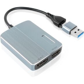 Weton USB 3.0 or USB C to HDMI Adapter for Dual Monitors,HDMI Splitter Extended Display Adapter for Windows Mac OS - Multi-Monitor Display 3 Separate Screen