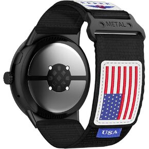 BXUXOHS Rugged Nylon Bands Compatible with Google Pixel Watch 3 Band 45mm 41mm for Men Women,Fabric Stars-Stripes Flag Wristband Sport Strap for Google Pixel Watch 3 2 1 Band