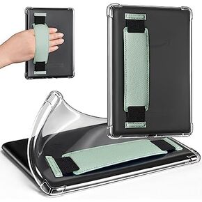 CoBak Clear Case & Hand Strap for Kindle Paperwhite 11th Gen 2021 & Signature Edition(6.8")-Lightweight Scratch-Proof Silicone Back Cover. Perfectly Clear Protection