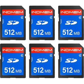 INDMEM SD Card 1GB, 6 Packs Class 4 1GB Flash Memory Card MLC Standard Secure Digital Cards Camera Card