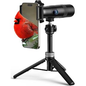 Apexel 30X HD Telephoto Lens with Tripod, 0.45X Wide Angle 140° and 12.5X Macro Lens for iPhone Wilderness Recording, Camping and Travel Photography, Great Portable Combo for Wilderness Adventures