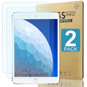 2 Pack Tempered Glass & Blue Light Blocking Screen Protector Film for iPad Air 3rd 2019 / iPad Pro 10.5 2017,Tempered Glass Screen Protector with 9H Hardness/Bubble Free/Scratch-resistant
