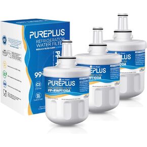 PUREPLUS DA29-00003G Water Filter Replacement for Samsung DA29-00003B, Aqua-Pure Plus DA29-00003F, DA29-00003A, HAFCU1, HDX FMS-1, RSG257AARS, RFG237AARS, RFG297AARS, RS22HDHPNSR Refrigerator, 3Pack