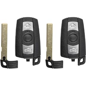 Key Fob Replacement for 2006-2011 BMW 3 5 Series, 325i, 328i, 330i, 335i, 525i, 528i, 530i, 535i, 550i& More Car Keyless Entry Remote Control Start, KR55WK49127, 3 Btn, 2Pcs