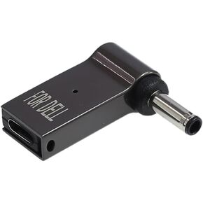 2PC Laptop Power Adapter Plug Charger Supply Converter Male DC 4.5x3.0 Jack Plug 100W PD Power Charger Connector Round Tip to Female USB Type C for Dell
