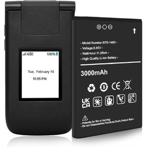 [3000mAh] بطارية BTE-1400 ، 2025 إصدار جديد تم ترقية بطارية بديلة عالية السعة لفيزون Orbic Journey V RC2200L 4G LTE Flip BTE1400 بطاريات احتياطية