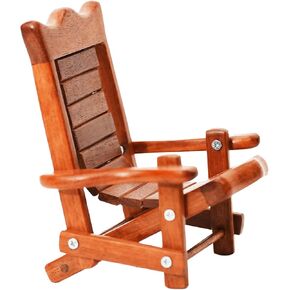 Wood Cell Phone Stand,Wooden Folding Chair,Cute Cell Phone Holder Compatible with iPhone 15 Pro Max 14 Plus 13 12 se,Natural Wood Smartphone Holder for Desk Office (Folding Chair)