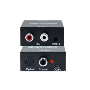 Analog 3.5 to coaxial Cable Optical Male 2 Dual RCA to Digital coaxial Audio Interface RCA Female Opt Adapter Fiber Optic Wire spdif for dac amp Sound