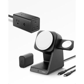 Spigen (MagFit+) 3-in-1 MagSafe Charger with Spigen USB C Power Strip