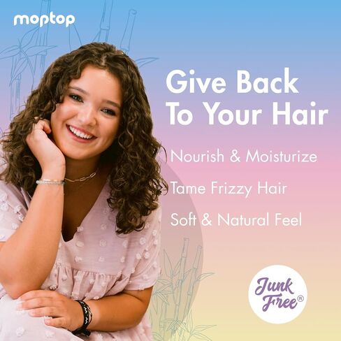 MopTop Leave-in Conditioner for Fine, Thick, Wavy, Curly & Kinky-Coily Natural hair, Anti Frizz Curl Moisturizer, Definer & Lightweight Curl Enhancer w/Aloe, great for Dry Hair- 8oz in Saudi Arabia