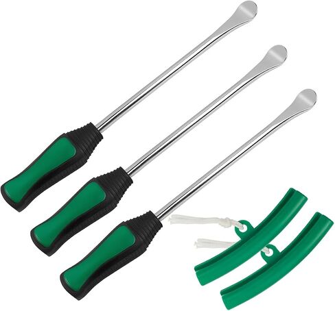 BELOMI Tire Spoons Lever Tool Set, Steel Professional Tire Changing Removal Kit with 1 Portable Bag + 3 Tire Spoons + 2 Rim Protectors, Tire Repair Tool for Motorcycle, Dirt Bike, Lawn Mower in Saudi Arabia
