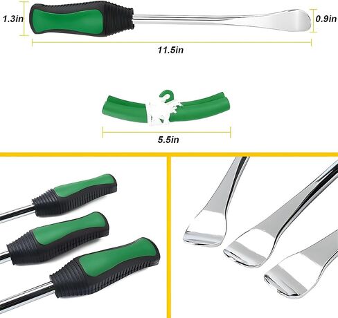 BELOMI Tire Spoons Lever Tool Set, Steel Professional Tire Changing Removal Kit with 1 Portable Bag + 3 Tire Spoons + 2 Rim Protectors, Tire Repair Tool for Motorcycle, Dirt Bike, Lawn Mower in Saudi Arabia