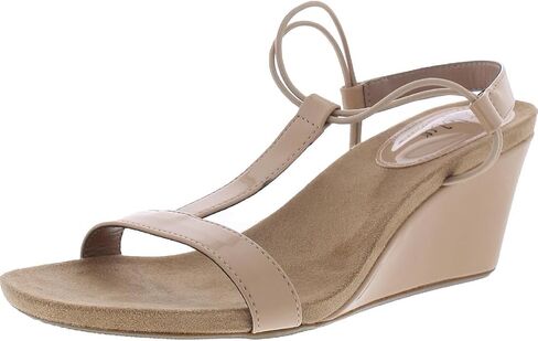 Style & Co. Womens Mulan Open Toe Slip On Wedge Sandals Tan 11 Medium (B,M) in Saudi Arabia