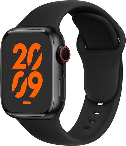 C1A Sport Band for Apple Watch Bands Women Ultra 2 49mm, Series 10 46mm, 9 8 7 45mm 41mm, SE 6 5 4 44mm 40mm, 3 2 1 42mm 38mm Men iWatch, Strap Silicone Black in Saudi Arabia