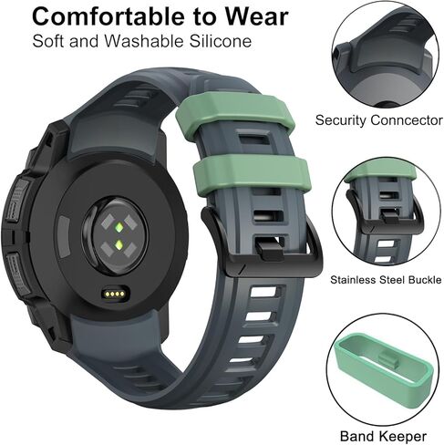 Silicone Watch Bands for Garmin Instinct 3 50mm, Soft Silicone Strap Sport Wristband Replacement Strap for Garmin Instinct 3 50mm in Kuwait