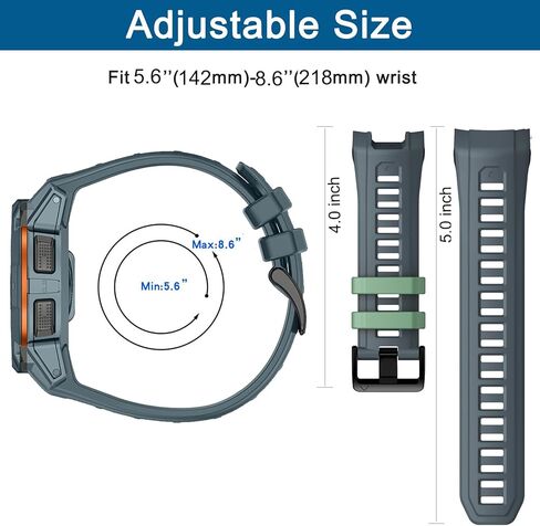 Silicone Watch Bands for Garmin Instinct 3 50mm, Soft Silicone Strap Sport Wristband Replacement Strap for Garmin Instinct 3 50mm in Kuwait