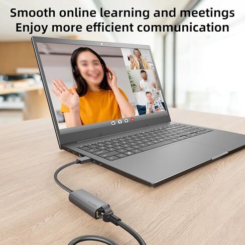 WALNEW USB-C to Ethernet Adapter, 4 in1 USB C Hub with LAN RJ45, Aluminum Gigabit Cat Network Cable Converter to Type C Thunderbolt 3 for iMac,MacBook,Chromebook,Surface, Laptop,Desktop,PC in Saudi Arabia