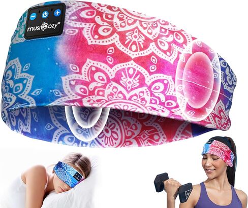 سماعات رأس ميوزيكية نوم Bluetooth BLUETOOTH 5.4 سماعات الرأس اللاسلكية لنوم للنوم من أجل نوم مع مكبر صوت STERO رفيع للغاية للتمرين (Sunflower Blue) in Kuwait