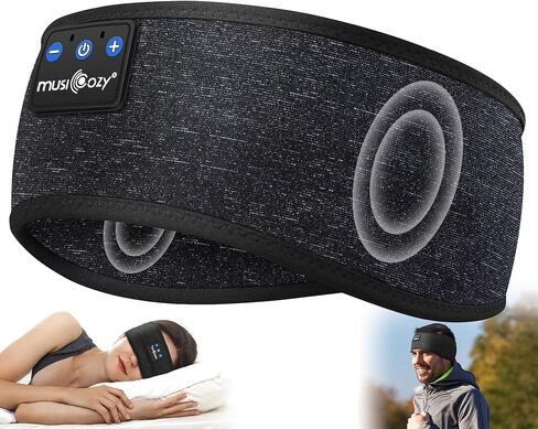 سماعات رأس ميوزيكية نوم Bluetooth BLUETOOTH 5.4 سماعات الرأس اللاسلكية لنوم للنوم من أجل نوم مع مكبر صوت STERO رفيع للغاية للتمرين (Sunflower Blue) in Kuwait