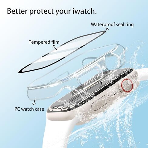 خصوصية من 3 عبوات Apple Watch Series 10 46 مم ، واقي شاشة زجاجي من Unti-Peep Hard PC PRIT in Kuwait