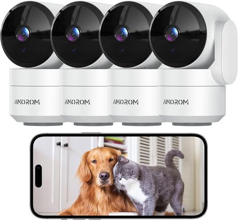 Indoor Security Cameras, Alexa Camera for Baby/Elderly/Pet Monitoring | AI Smart Detection & Alarm, 2-Way Audio, Night Vision, 2.4G WiFi App Control, Cloud & SD Card Storage, 3 Pack in Saudi Arabia