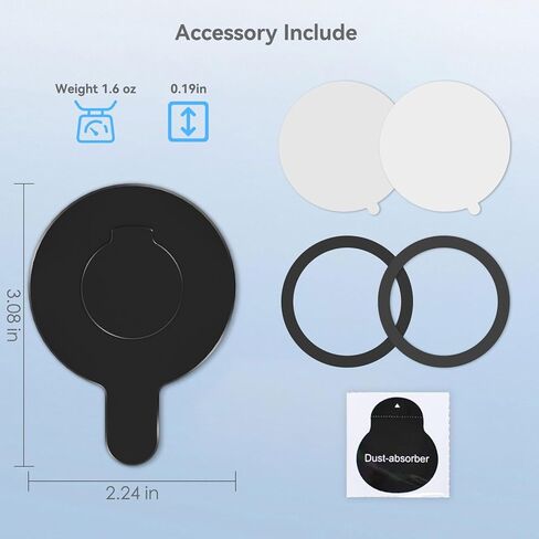 Cloudvalley Magnetic Magnetic Quick-Release Adapter لـ DJI OM 7P 7 ، متوافق مع DJI OM Mobile 6 5 4 SE GIMBALS STOPILIZER MAGILIZER Accessories ، Black in Kuwait