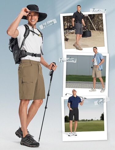 Moosehill Mens Cargo Hiking Shorts Lightweight Water Resistant for Casual Golf Work Tactical Fishing with 6 Pockets in Saudi Arabia