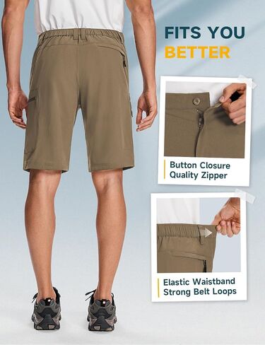 Moosehill Mens Cargo Hiking Shorts Lightweight Water Resistant for Casual Golf Work Tactical Fishing with 6 Pockets in Saudi Arabia