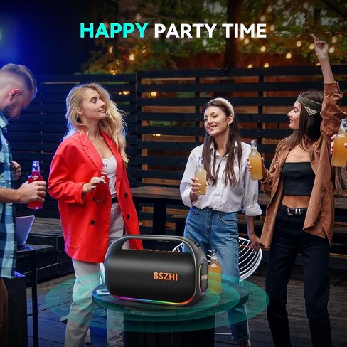 80W(120W Peak) Bluetooth Speaker Loud, Portable IPX6 Waterproof Bluetooth Speakers Wireless TWS for Outdoor, Party, Travel, and Beach Camping with Light, BT5.0, USB/TF Card, AUX in Kuwait